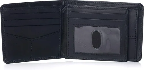 Vista 3 de Alpine Swiss - Cartera de piel con cremallera para hombre, cierre de cremallera