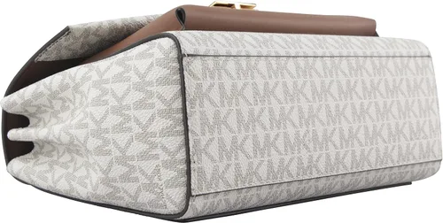 Vista 4 de Lita - Bolso bandolera mediano de dos tonos con logotipo Vainilla