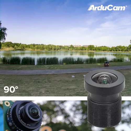 Vista 4 de Arducam Kit de lentes M12 para cámara Raspberry Pi HQ (tipo 1/2.3), telefoto de 20 a 180 grados, gran angular, lentes ojo de pez con adaptador M12 a