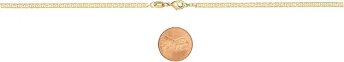 Vista 5 de Barzel Collar de cadena marinero chapado en oro de 18 quilates para mujer, collar de oro marino plano