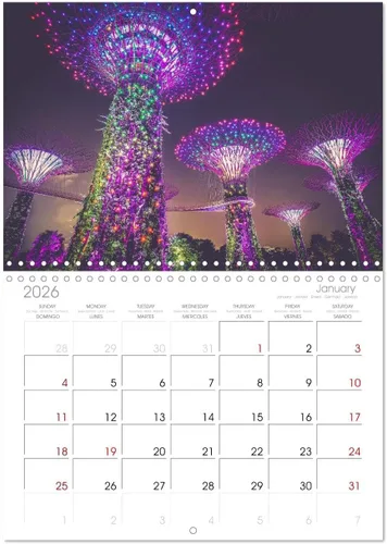Vista 5 de Singapur - Ciudades modernas y naturaleza intacta. (calendario mensual de pared 2024 11.7 x 16.5 pulgadas (abierto), calendario de 14 meses CALVENDO