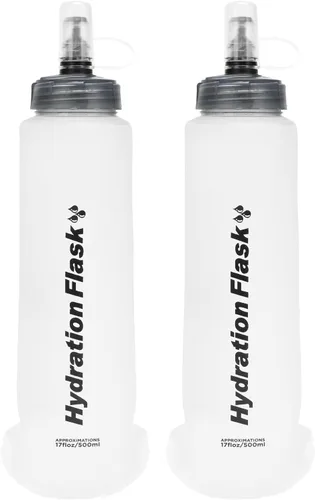 Vista 13 de TRIWONDER Botellas de agua plegables de poliuretano termoplástico sin BPA, frasco plegable para mochila de hidratación - Ideal para correr