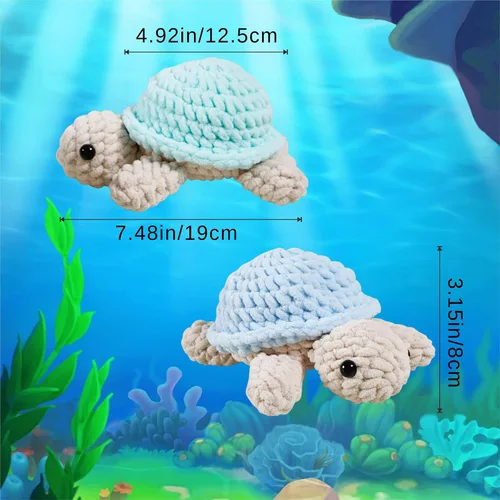 Vista 12 de Eelexa Kit de ganchillo para principiantes, kit de animales de ganchillo Amigurumi, con tutoriales en video paso a paso para niños, adultos