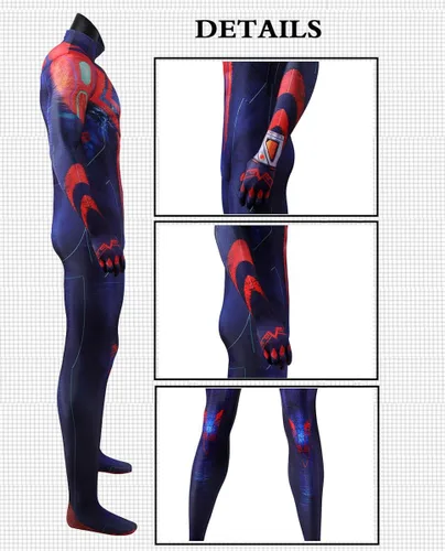 Vista 5 de Yakogy Disfraz de Halloween para niños y adultos, disfraz de superhéroe de elastano, estilo Zentai 3D