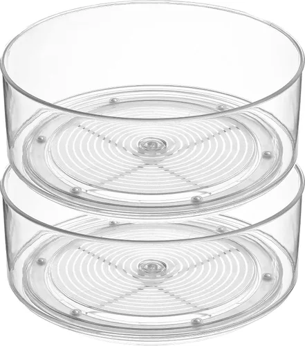 Vista 11 de Recipiente giratorio de plástico redondo Home Intuition Lazy Susan para almacenamiento de alimentos para cocina