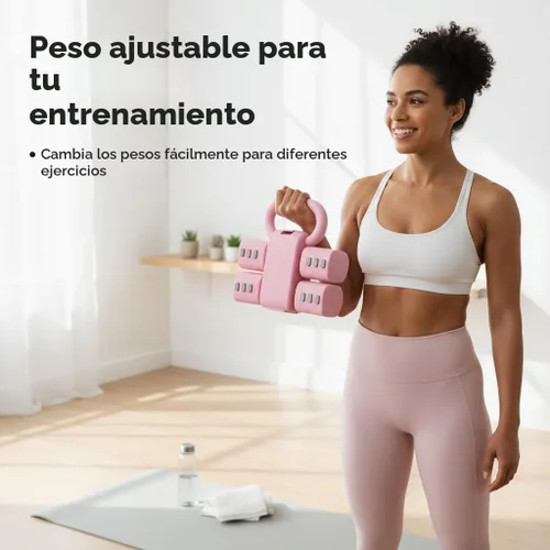Vista 8 de Juego de 2 mancuernas ajustables, 4 en 1, pesas libres para mujeres con ajuste rápido, gimnasio en casa y entrenamiento de ejercicio al aire libre