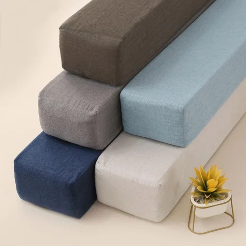 Vista 6 de Relleno de espacio para mesita de noche para extensor de colchón rectangular de pared, esponja gruesa, almohada de cuña larga entre cabecera y Beige