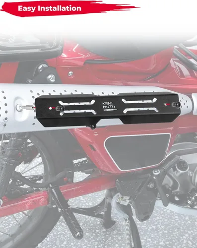 Vista 6 de KEMIMOTO Cubierta de protección térmica de metal para tubo de escape compatible con CT125 Trail 125 Hunter Cub 2021 2022 2023 2024 2025 2026