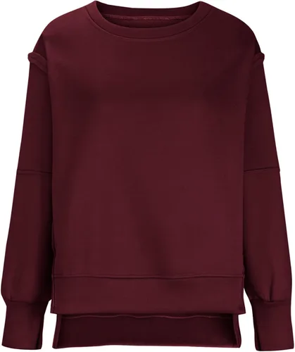 Vista 4 de Sczwkhg Sudaderas de gran tamaño con cuello redondo para mujer, otoño, moda, manga abombada, color sólido, ajuste holgado, ropa de invierno Y2K
