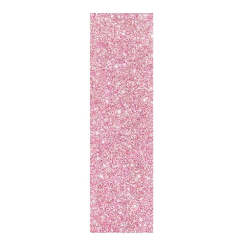 Vista 3 de Kigai Cinta de agarre para patineta con purpurina rosa, sin burbujas, antideslizante, papel de lija para tabla rodante, 33 x 9 pulgadas