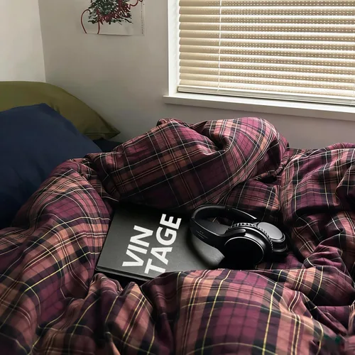 Vista 114 de mixinni Juego de funda de edredón vintage a rayas, tamaño twin, juego de ropa de cama de 3 piezas, 100% algodón lavado, suave y transpirable, funda