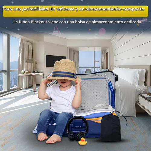 Vista 8 de South to East Pack N Play - Funda opaca para cuna de viaje, funda transpirable para empacar y jugar, bloquea el 90% de la luz con un flujo de aire