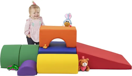 Vista 3 de FDP SoftScape Playtime and Climb - Juego multiusos para bebés y niños pequeños de 10m-2 años; Para gateadores y pequeños constructores, aprenda