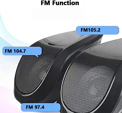 Vista 8 de MACHSWON Altavoz impermeable Reproductor de audio de música para motocicleta ATV Altavoz negro impermeable Reproductor de música Sistema de sonido