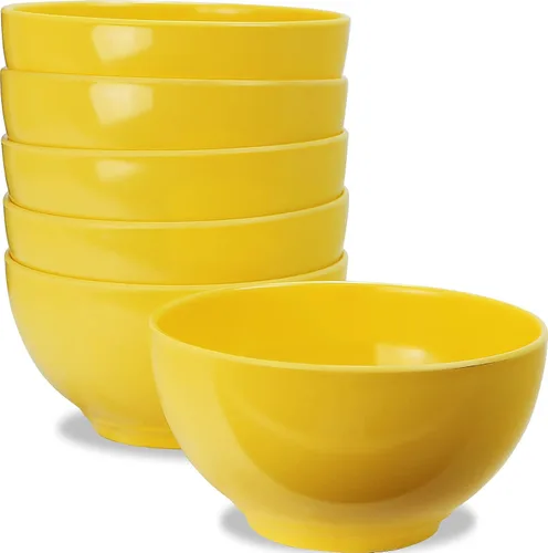 Vista 13 de Reston Lloyd Calypso Basics - Juego de 6 cuencos de cereales 100% melamina sin BPA, resistentes a roturas, aptos para lavavajillas, cuencos de apples