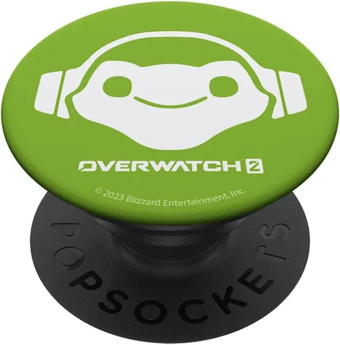 Vista 6 de Overwatch 2 Lúcio Green Frog Center Hero Icon PopSockets MagSafe PopGrip para iPhone