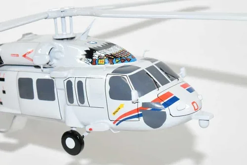 Vista 4 de MH-60S Knighthawk HSC-6 Indians, modelo de escala de caoba de 16