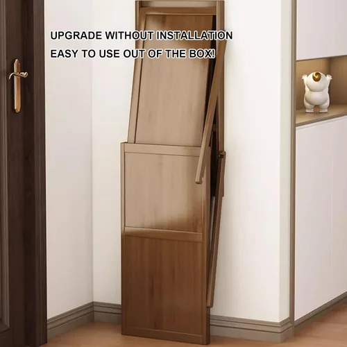 Vista 3 de Zapatero plegable, gabinete de almacenamiento de zapatos moderno, zapatero portátil para entrada, almacenamiento de zapatos plegable de 6 capas, 6