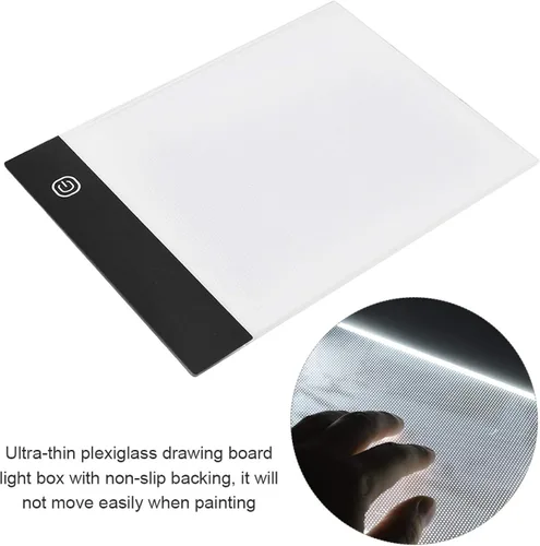 Vista 3 de Kit de libro abatible con almohadilla de luz, caja de luz LED A6, tablero de copia LED A6, almohadilla de trazado regulable con cable USB