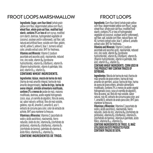 Vista 7 de Kellogg's Froot Loops - Cereal para desayuno frío, sabor a frutas, aperitivos de desayuno con vitamina C, paquete variado (4 cajas)