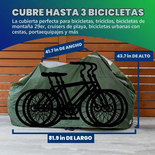 Vista 2 de YardStash Funda para bicicleta – Fundas reflectantes XXL para almacenamiento exterior – Refugios de lona de jardín impermeables y resistentes a