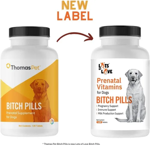 Vista 2 de Píldoras de perra Vitaminas prenatales para perros Vitaminas prenatales para perros Thomas Pet Earlier 120 tabletas