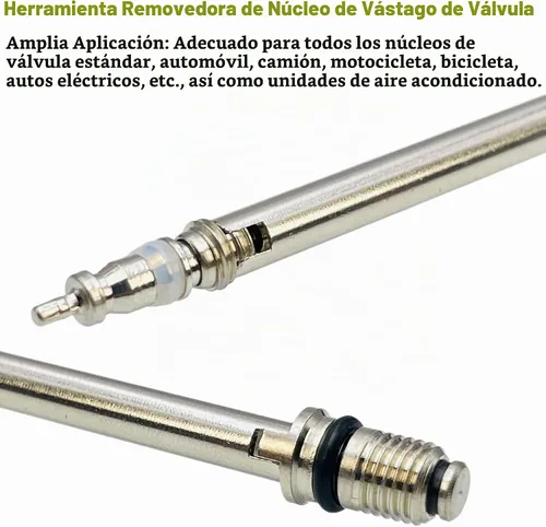 Vista 3 de Juego de herramientas de extracción de núcleo de válvula de 6 piezas, juego de herramientas de extracción de núcleo de válvula A/C R134A R12 HVAC