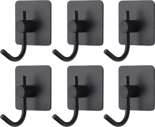 Vista 9 de VAEHOLD - Paquete de 4 ganchos de pared, resistentes, impermeables, de aluminio para colgar abrigos, sombreros, llaves, ropa, gancho de pared