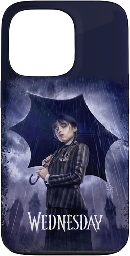 Vista 10 de Funda para iPhone 16 Wednesday con paraguas Nevermore Academy Photo Portrait