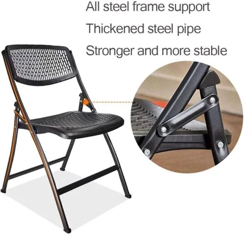 Vista 2 de Silla plegable Silla de reunión, silla de oficina, silla de sala de reuniones, silla de entrenamiento, respaldo para el hogar, silla de computadora
