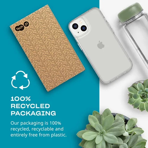 Vista 6 de tech21 Funda transparente para iPhone 14 Evo, resistente a los arañazos, absorción de golpes, con protección contra caídas de 12 pies