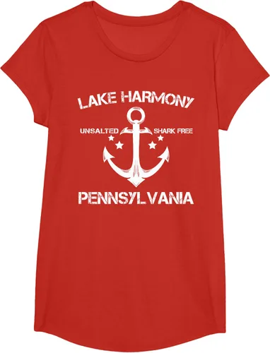 Vista 60 de Playera divertida de Lago Harmony Pennsylvania para acampada o pesca Negro