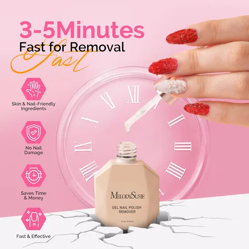 Vista 2 de MelodySusie - Kit removedor de esmalte de uñas de gel con removedor de manicura, 0.5 fl oz