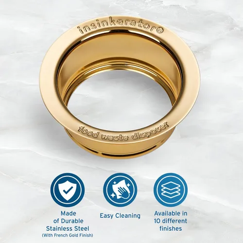 Vista 3 de InSinkErator - Brida para fregadero, oro francés, 75083D Dorado francés