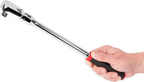 Vista 6 de TEKTON Trinquete de agarre cómodo de larga duración con cabeza flexible de 1/2 pulgada x 14 pulgadas sin liberación rápida SRH22214 Unidad de 1/2