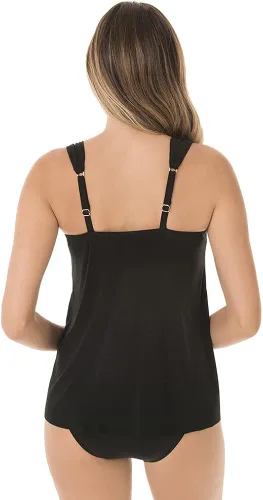 Vista 3 de Miraclesuit Traje de baño para mujer con cuello redondo, brasier con aros