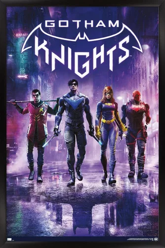 Vista 8 de Trends International DC Comics Gotham Knights - Póster de pared de arte clave, 14.725 x 22.375 pulgadas, versión enmarcada de madera de granero