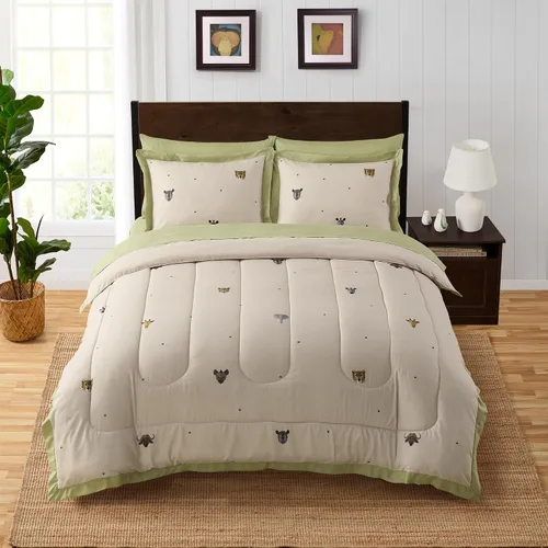 Vista 23 de Juego de edredón con diseño de baloncesto tamaño individual – Ropa de cama en una bolsa con sábanas, fundas de almohada y fundas decorativas