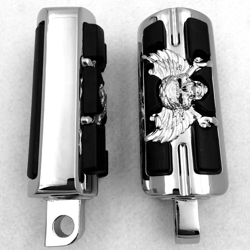 Vista 2 de XKMT - Estriberas cromadas con forma de halcón de águila para 1984-2015 Universal H-D Road King, Street Glide, CVO Softail, Dyna Fat Bob, Dyna Super