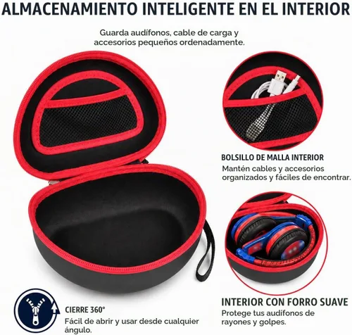 Vista 3 de ANKHOH Funda de auriculares para niños eKids, para auriculares Beats Solo4, color negro