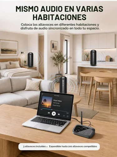 Vista 2 de Avantree Harmony 2 - Sistema de altavoces inalámbricos multihabitación