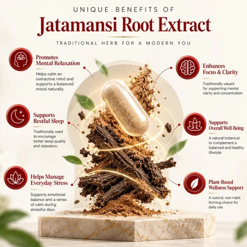 Vista 7 de AMALTH Cápsulas Jatamansi de 500 mg Suplemento de extracto de raíz de Jatamansi Cápsulas de Nardostachys Jatamansi Fórmula de extracto de raíz