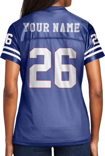Vista 4 de Camiseta de fútbol personalizada con nombre y número de equipo personalizados para adultos