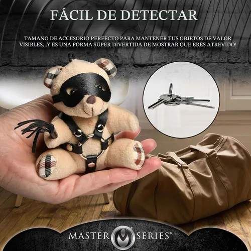 Vista 6 de Master Series Llavero de oso de peluche Beige