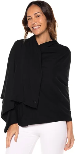 Vista 2 de Coolibar FPS 50+ Unisex Sanibel Everyday Beach Shawl, plántulas, talla única, sólido - Protección solar