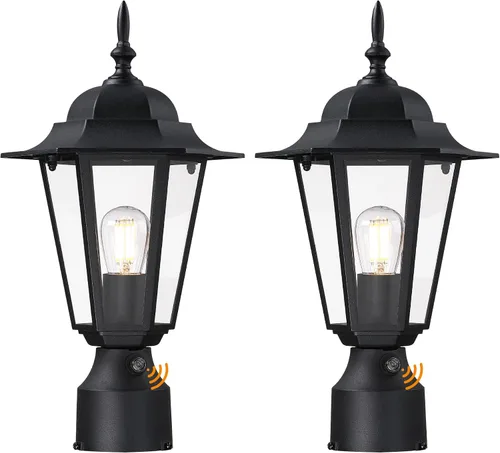 Vista 16 de GRUENLICH Luz de poste para exteriores, linterna de poste de aluminio Blanco