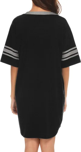 Vista 4 de Ekouaer - Camisón de manga corta para mujer