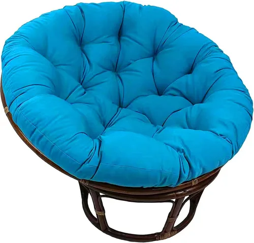 Vista 11 de HUHJYUGE Cojín de asiento para cesta colgante de 16 x 16 pulgadas, cojín para silla de columpio suave, cojín redondo para silla de huevo colgante