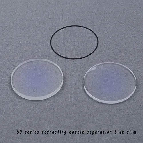 Vista 3 de Telescopio astronómico Accesorios DIY 60 Series Refractive HD Lente Objetivo Acromático Película Azul