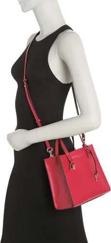 Vista 5 de Marc Jacobs Bolso de cuero Mini Grind, Rojo Savvy